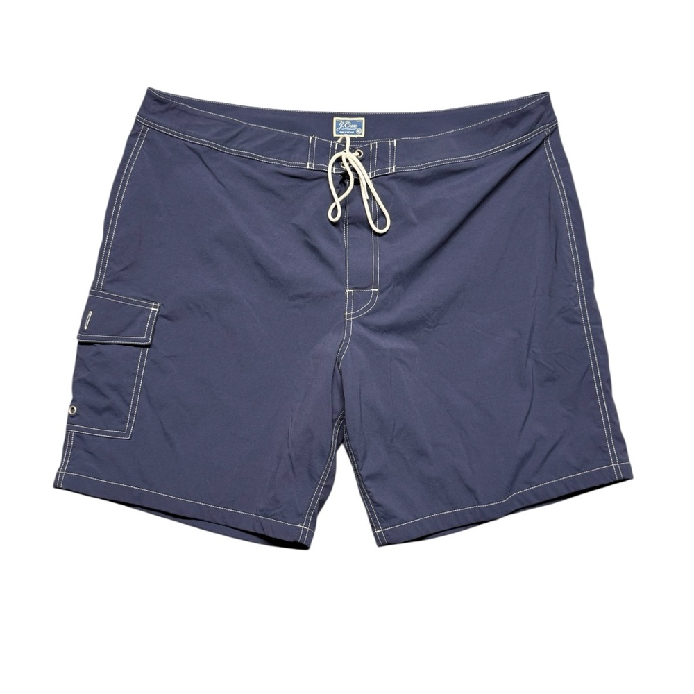 J. Crew 9" Long Board Short Men's 40 Navy Blue Mesh Lined Stretch Quick Drying
